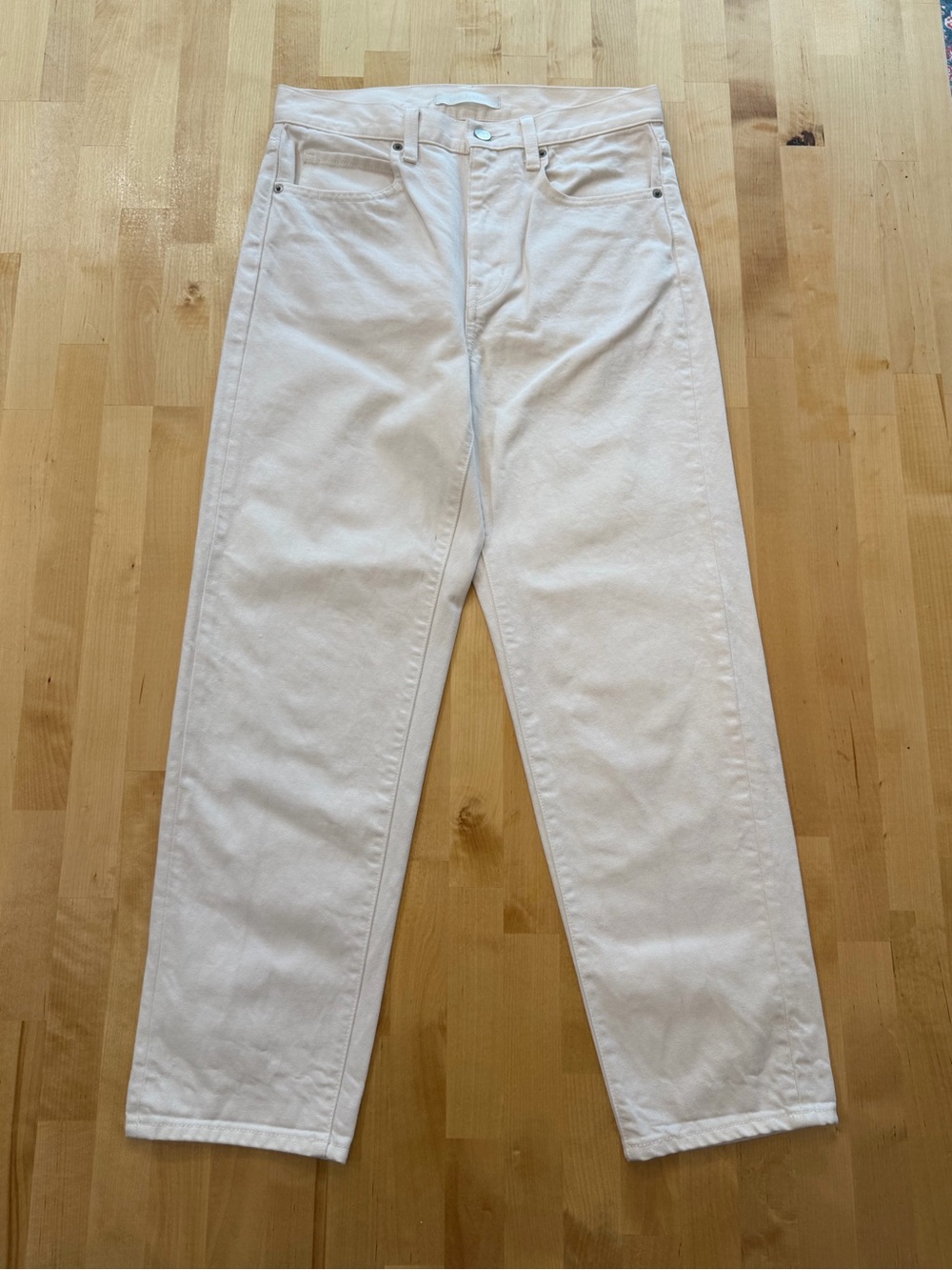 Uniqlo Ivory Straight Leg Jeans